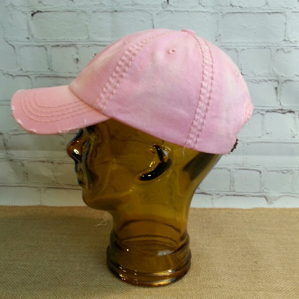 Pink Rhinestone Cap - Picture 2 of 4